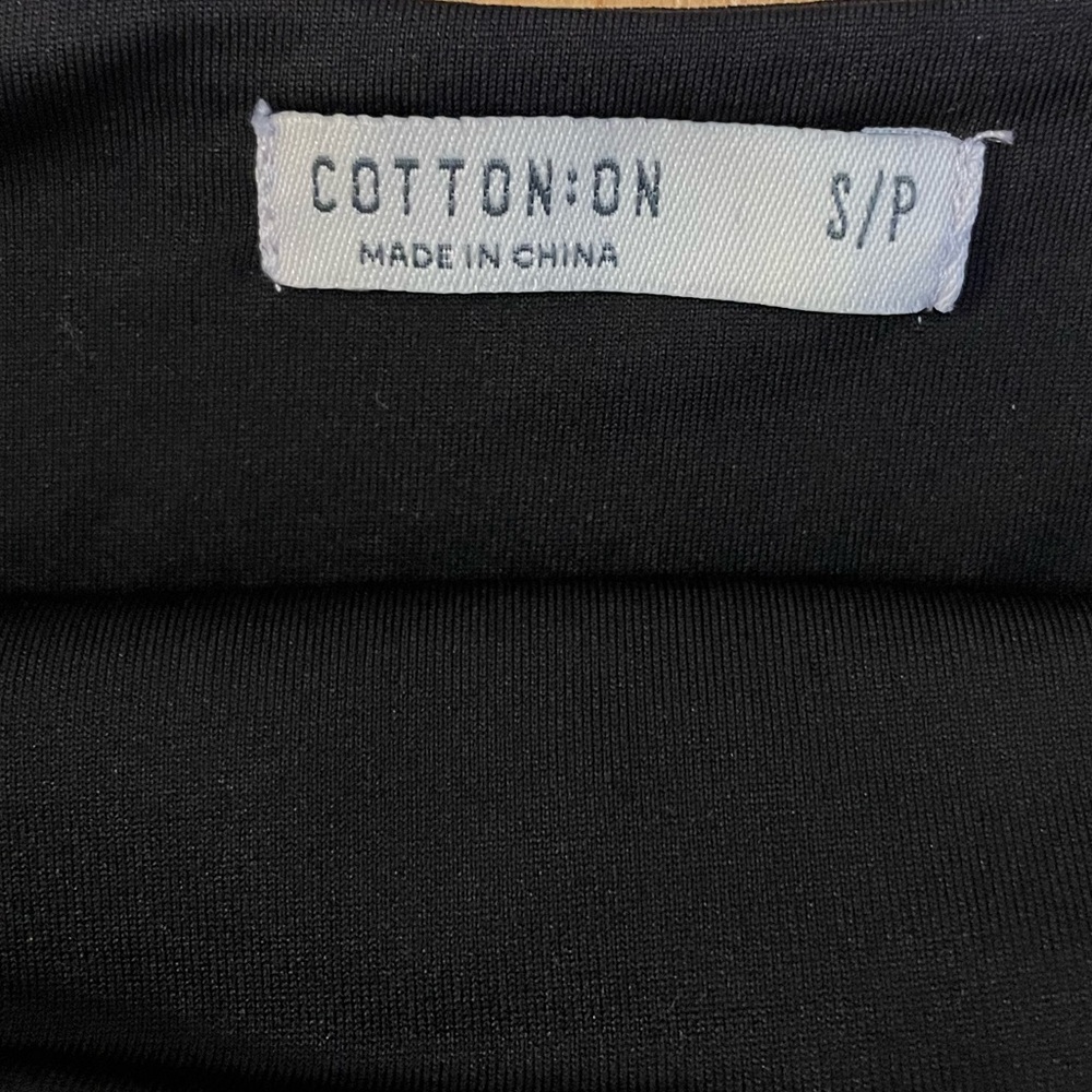 ๐5 for $25๐ Cotton On Black Ruched Crop Tank Top Size Small - Picture 3 of 6